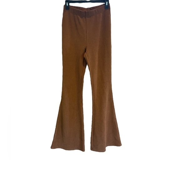 Chaser High Waist Ribbed Flare Pants Size Small - Picture 1 of 4